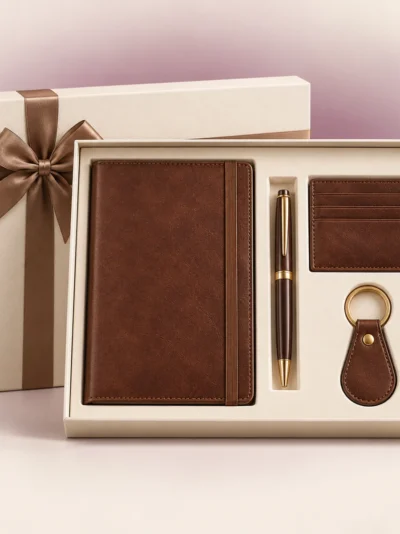 Executive 4-Piece Leather Gift Set