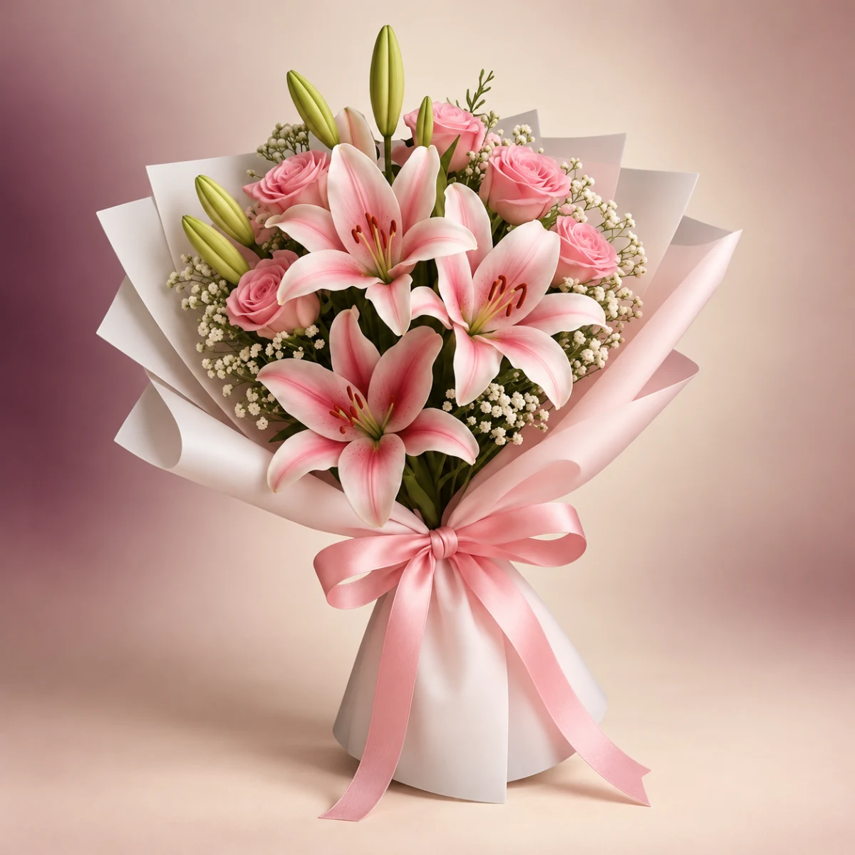 Pink Lily Bouquet