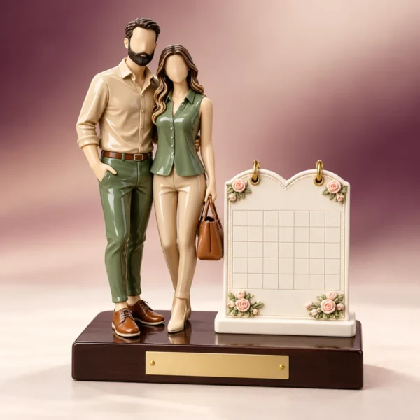Custom Couple Figurine Plaque