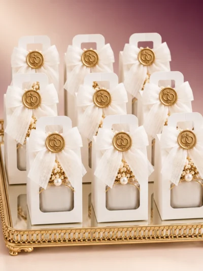 Gold-Tag Favour Bags – Set of 10