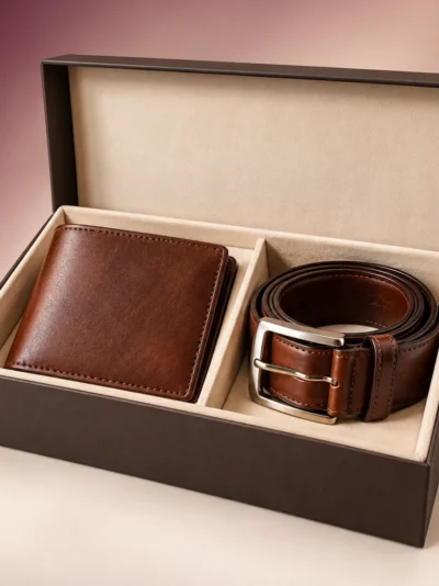 Leather Wallet & Belt Set