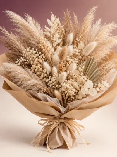 Dried Pampas & Bunny Tail Bouquet